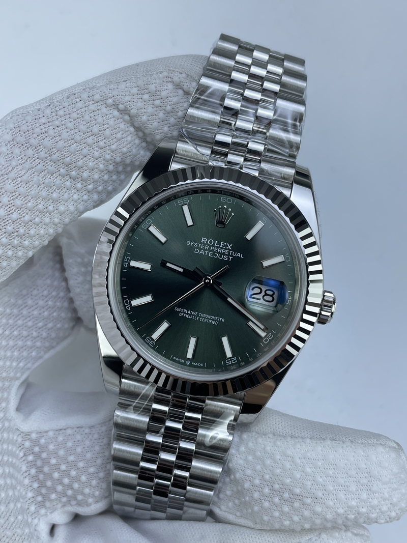 (준비완료/특급배송)NO.2900/롤렉스 데이저스트 41 민트그린 바 인덱스 126334 QP공장