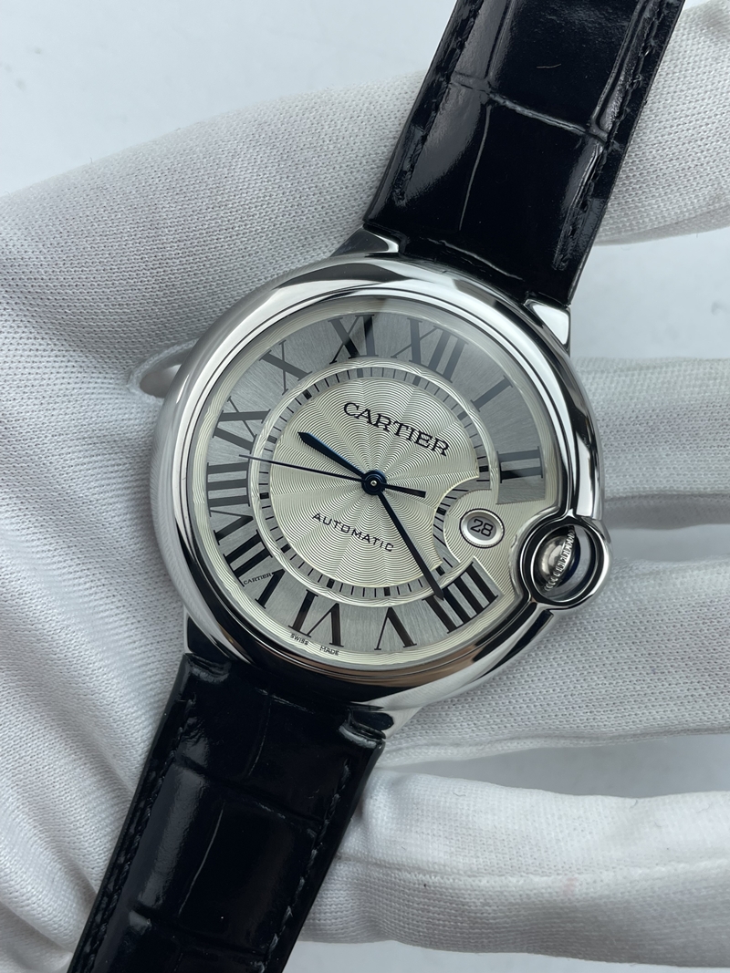 (준비완료/특급배송)NO.3684/AF공장 발롱블루 42MM 화이트다이얼 가죽 오토매틱