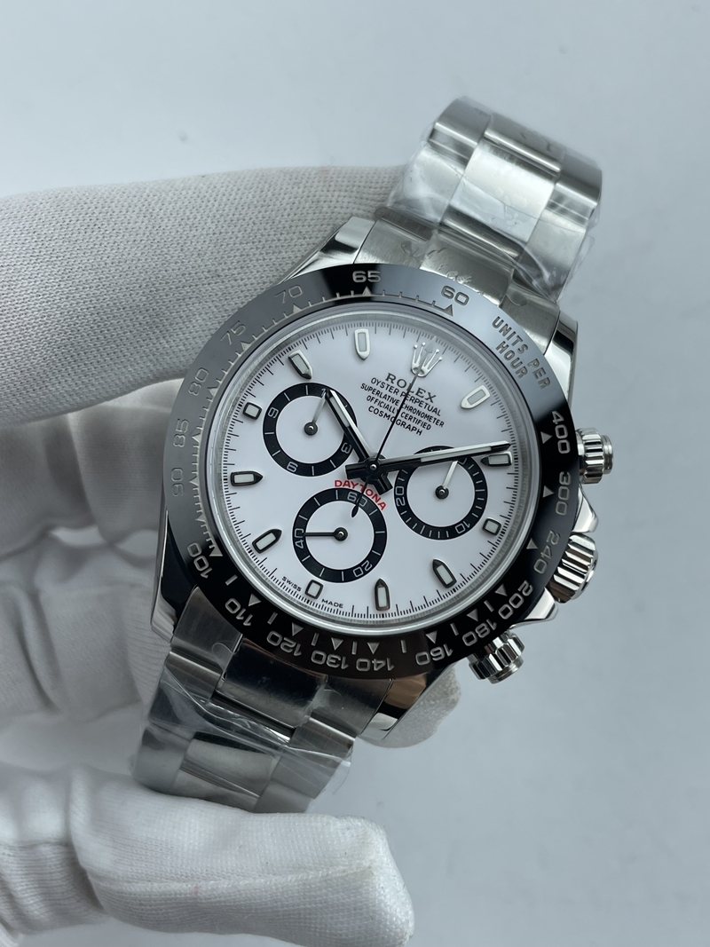 (준비완료/특급배송)NO.3693/초특급 갓성비 데이토나 스틸 세라믹베젤 화이트